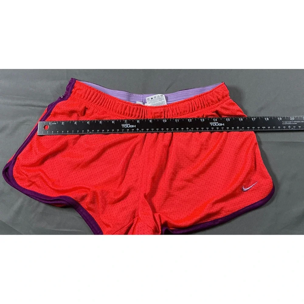 Nike Dri-FIT Womens Red Purple Mesh Running Shorts Size M Athletic Gym Workout